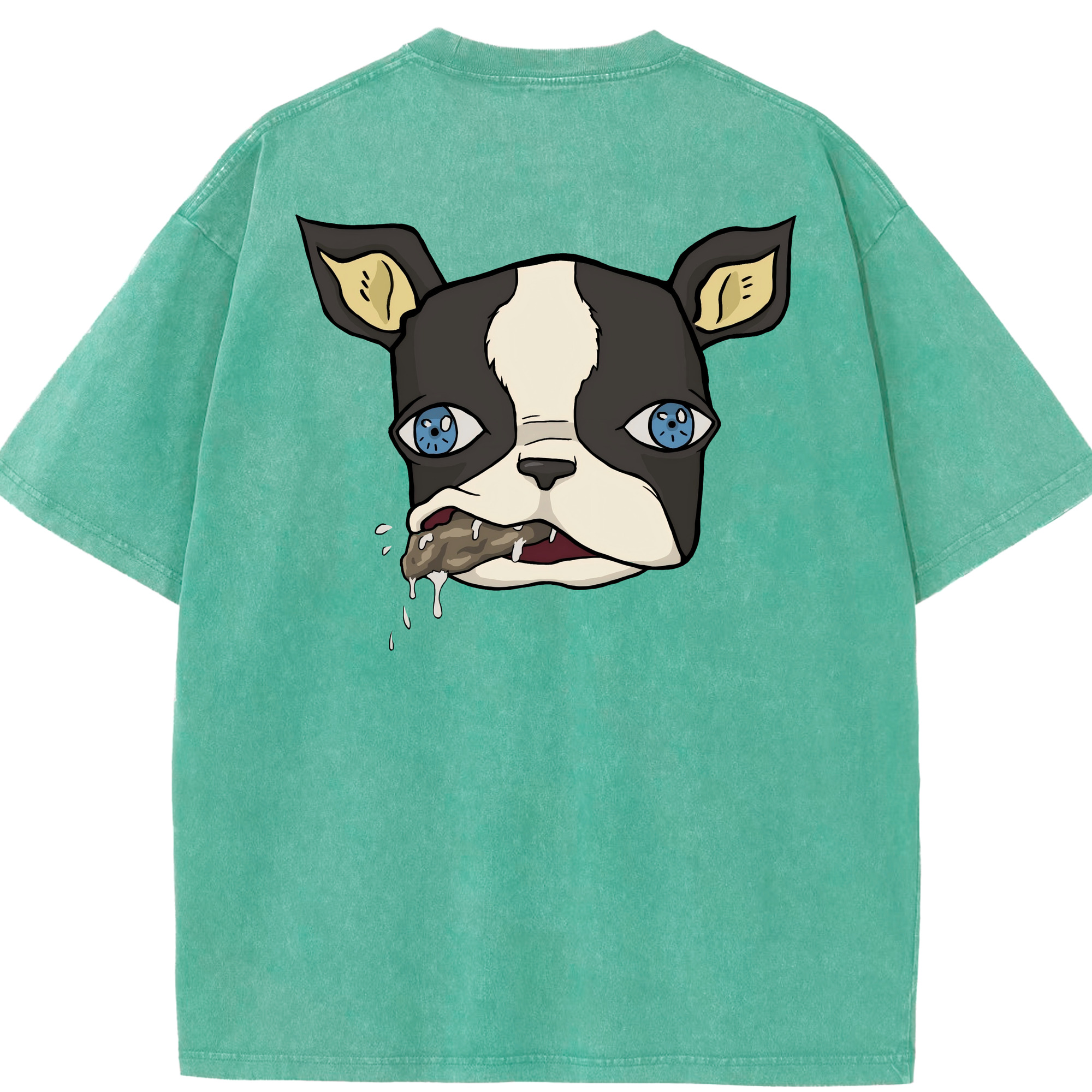 （画像用） ジョジョの奇妙な冒険 イギー JoJo's Bizarre Adventure Iggy 綿100% ヴィンテージ風 半袖Tシャツ（背面プリント）